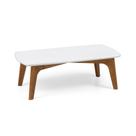Mesa de Centro Retangular Moby Branca e Garapa Mesa de Centro Retangular Moby Branca e Garapa