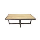 Mesa de Centro Retangular Paris Industrial Champagne com MDF Mesa de Centro Retangular Paris Industrial Champagne com MDF