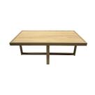 Mesa de Centro Retangular Paris Industrial Dourado com MDF Mesa de Centro Retangular Paris Industrial Dourado com MDF