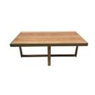 Mesa de Centro Retangular Paris Industrial Dourado com MDF Mesa de Centro Retangular Paris Industrial Dourado com MDF