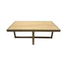 Mesa de Centro Retangular Paris Industrial Dourado com MDF Mesa de Centro Retangular Paris Industrial Dourado com MDF