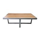 Mesa de Centro Retangular Paris Industrial Prata com MDF Mesa de Centro Retangular Paris Industrial Prata com MDF