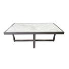 Mesa de Centro Retangular Paris Industrial Prata com MDF Mesa de Centro Retangular Paris Industrial Prata com MDF