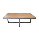 Mesa de Centro Retangular Paris Industrial Prata com MDF Mesa de Centro Retangular Paris Industrial Prata com MDF