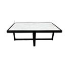 Mesa de Centro Retangular Paris Industrial Preto com MDF