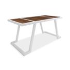 Mesa De Centro Retangular Sala Mdf Coimbra Branco e Villandry