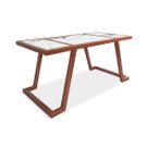 Mesa De Centro Retangular Sala Mdf Coimbra Cobre e Vulcano Mesa De Centro Retangular Sala Mdf Coimbra Cobre e Vulcano