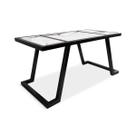 Mesa De Centro Retangular Sala Mdf Coimbra Preto e Vulcano Mesa De Centro Retangular Sala Mdf Coimbra Preto e Vulcano
