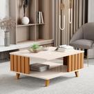 Mesa De Centro Ripada Açaí Off White Nature JB Bechara 32578