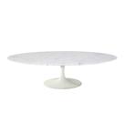 Mesa De Centro Saarinen 46cm Oval Carrara 120x80cm - Base Branca
