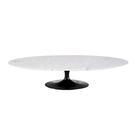 Mesa De Centro Saarinen 46cm Oval Carrara 120x80cm - Base Preta Mesa De Centro Saarinen 46cm Oval Carrara 120x80cm - Base Preta