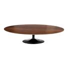 Mesa de Centro Saarinen 46cm Oval Imbuia 135x90cm - Base Preta Mesa de Centro Saarinen 46cm Oval Imbuia 135x90cm - Base Preta