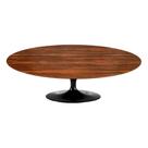 Mesa de Centro Saarinen 46cm Oval Pau Ferro 120x80cm - Base Preta