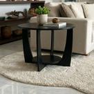 Mesa de Centro Sala de Estar Canadá com Base Clássica Curva Preto