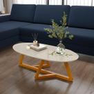 Mesa de Centro Sala de estar Classic Oval Off White