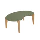 Mesa de Centro Sala de Estar Florida 1,05m Verde Floresta/Freijó - Lukaliam Móveis