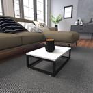 Mesa de centro sala industrial branca quadrada retangular mesinha de centro sala madeira Mesa de centro sala industrial branca quadrada retangular mesinha de centro sala madeira