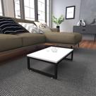 Mesa de centro sala industrial branca quadrada retangular mesinha de centro sala madeira Mesa de centro sala industrial branca quadrada retangular mesinha de centro sala madeira