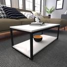 Mesa de centro sala industrial branca quadrada retangular mesinha de centro sala madeira Mesa de centro sala industrial branca quadrada retangular mesinha de centro sala madeira