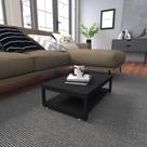 Mesa de centro sala industrial preta quadrada retangular mesinha de centro sala madeira Mesa de centro sala industrial preta quadrada retangular mesinha de centro sala madeira