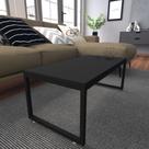 Mesa de centro sala industrial preta quadrada retangular mesinha de centro sala madeira Mesa de centro sala industrial preta quadrada retangular mesinha de centro sala madeira