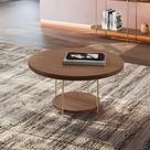 Mesa de Centro Sky para Sala de Estar com Tampo MDF e Pés em Aço Castanho G26 - Hb Móveis Mesa de Centro Sky para Sala de Estar com Tampo MDF e Pés em Aço Castanho G26 - Hb Móveis