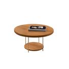 Mesa de Centro Sky Sala de Estar com Tampo MDF Pés em Aço Cinamomo G26 - Hb Móveis