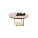 Mesa de Centro Sky Sala de Estar com Tampo MDF Pés em Aço Off White G26 - Hb Móveis