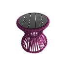 Mesa de Centro Sol em Corda Náutica e Base em Alumínio Preta 70cm Rosa Mesa de Centro Sol em Corda Náutica e Base em Alumínio Preta 70cm Rosa