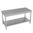 Mesa De Centro Tramontina Em Aço Inox Com Prateleira Inferior 1600x900 Mm E Tampo De Mdf Ultra