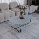 Mesa de Centro Trude Organica 35cm 90cm X 60cm Cinza Cristal/Preto