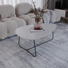 Mesa de Centro Trude Organica 35cm 90cm X 60cm Cinza Fendy/Preto