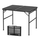 Mesa de churrasco VILLEY Mesa de acampamento dobrável de 90 kg com suporte de carga