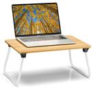 Mesa de colo dobrável, suporte para laptop, bandeja de mesa de cama, madeira ruxury