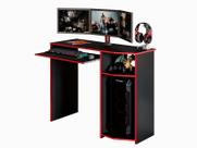 Mesa de Computador Escrivaninha Gamer Notebook Estudo Preto Vermelho