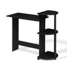 Mesa de computador Furinno Compact com prateleiras Americano/Black