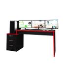 Mesa De Computador Gamer DRX 5000 Cor Preto E Vermelho