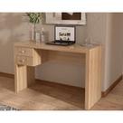 Mesa de Computador ME-4123 c/ 2 Gavetas Amêndoa - Tecno Mobili