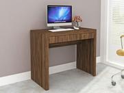 Mesa de Computador ME4107 c/ 1 Gaveta Nogal - Tecno Mobili