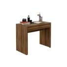 Mesa de Computador ME4107 c/ 1 Gaveta Nogal - Tecno Mobili