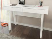 Mesa de Computador ME4128 c/ 2 Gavetas Branco - Tecno Mobili