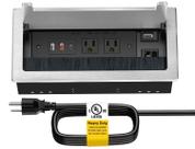 Mesa de Conferência Power Hub Kungfuking com HDMI, RJ45 e USB - Certificação UL