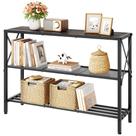 Mesa de console Hoctieon Industrial 3 Tier Entryway Grey