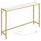 Mesa de console MAHANCRIS CTJM112E01 Mármore e ouro 110cm
