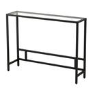 Mesa de console MAJARO Small Modern Temperado Vidro Temperado Preto Mesa de console MAJARO Small Modern Temperado Vidro Temperado Preto