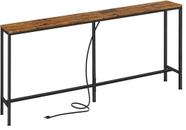 Mesa de console SUPERJARE 178 cm com estação de carregamento