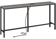 Mesa de console SUPERJARE com saída 160 cm cinza carvão