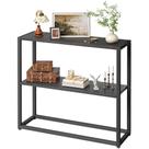 Mesa de console TIQLAB Small Entryway 75 cm com prateleiras pretas Mesa de console TIQLAB Small Entryway 75 cm com prateleiras pretas