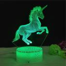 Mesa de controle remoto 3D Lamp Creative Unicorn USB Touch