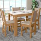 Mesa de Cozinha 4 Cadeiras Retangular Bellagio Poliman Móveis Tampo em MDF Mesa de Cozinha 4 Cadeiras Retangular Bellagio Poliman Móveis Tampo em MDF